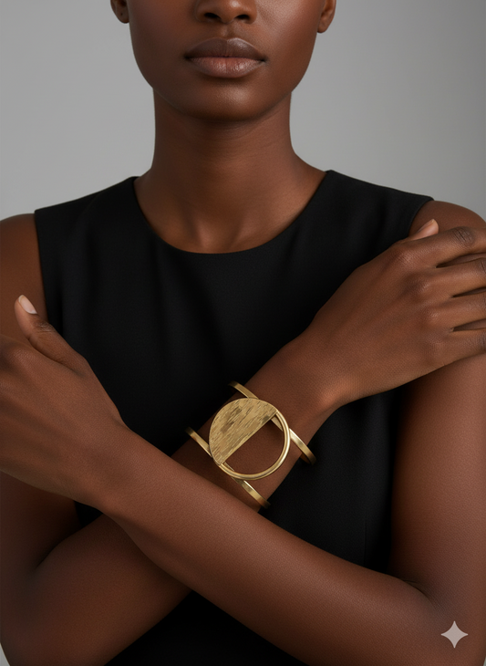 Mwezi Cuff – Handmade Brass Cuff