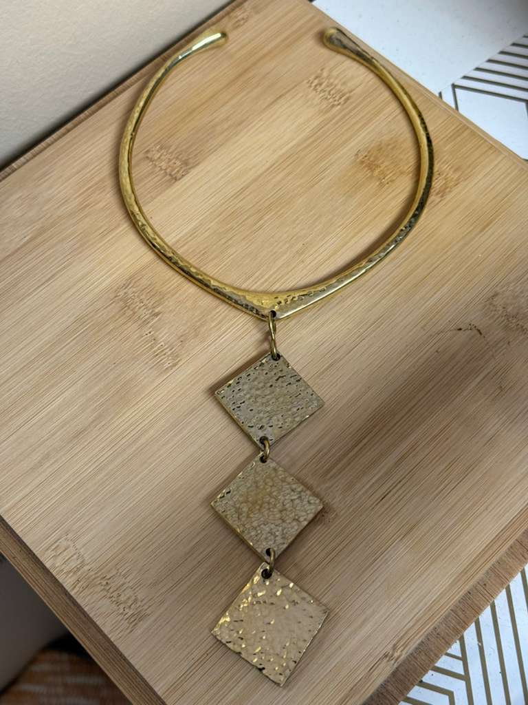 Almasi Brass Drop Necklace