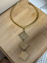 Almasi Brass Drop Necklace