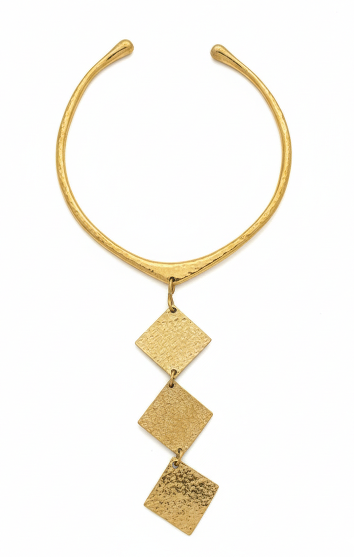 Almasi Brass Drop Necklace