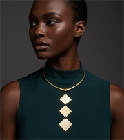 Almasi Brass Drop Necklace