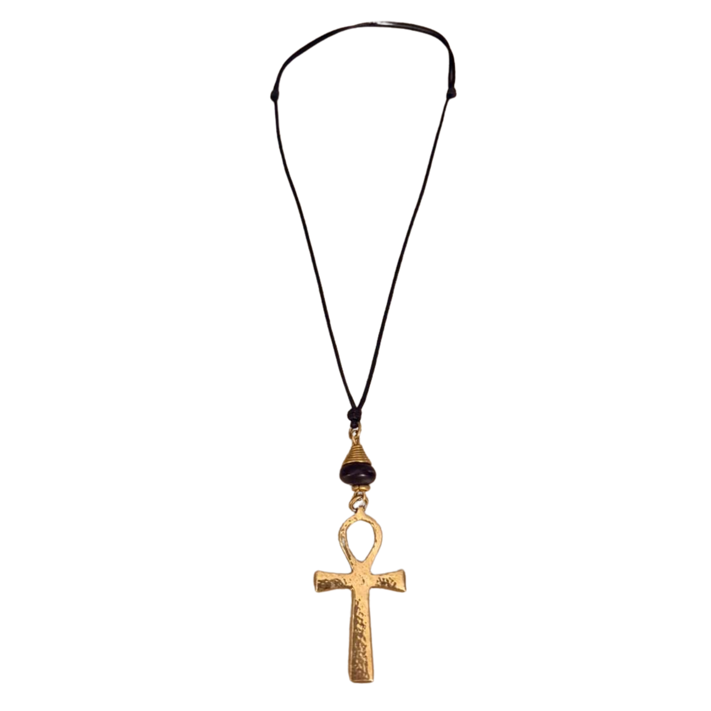 Necklace with a Ankh pendant on a white background