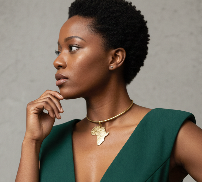 Asili Brass Necklace – Handmade African Pendant