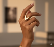 V-Ring – Dainty Brass V-Shaped Ring for Everyday Minimalist Style