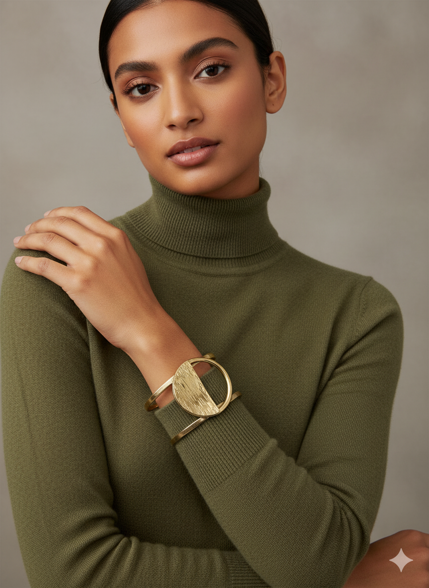 Mwezi Cuff – Handmade Brass Cuff