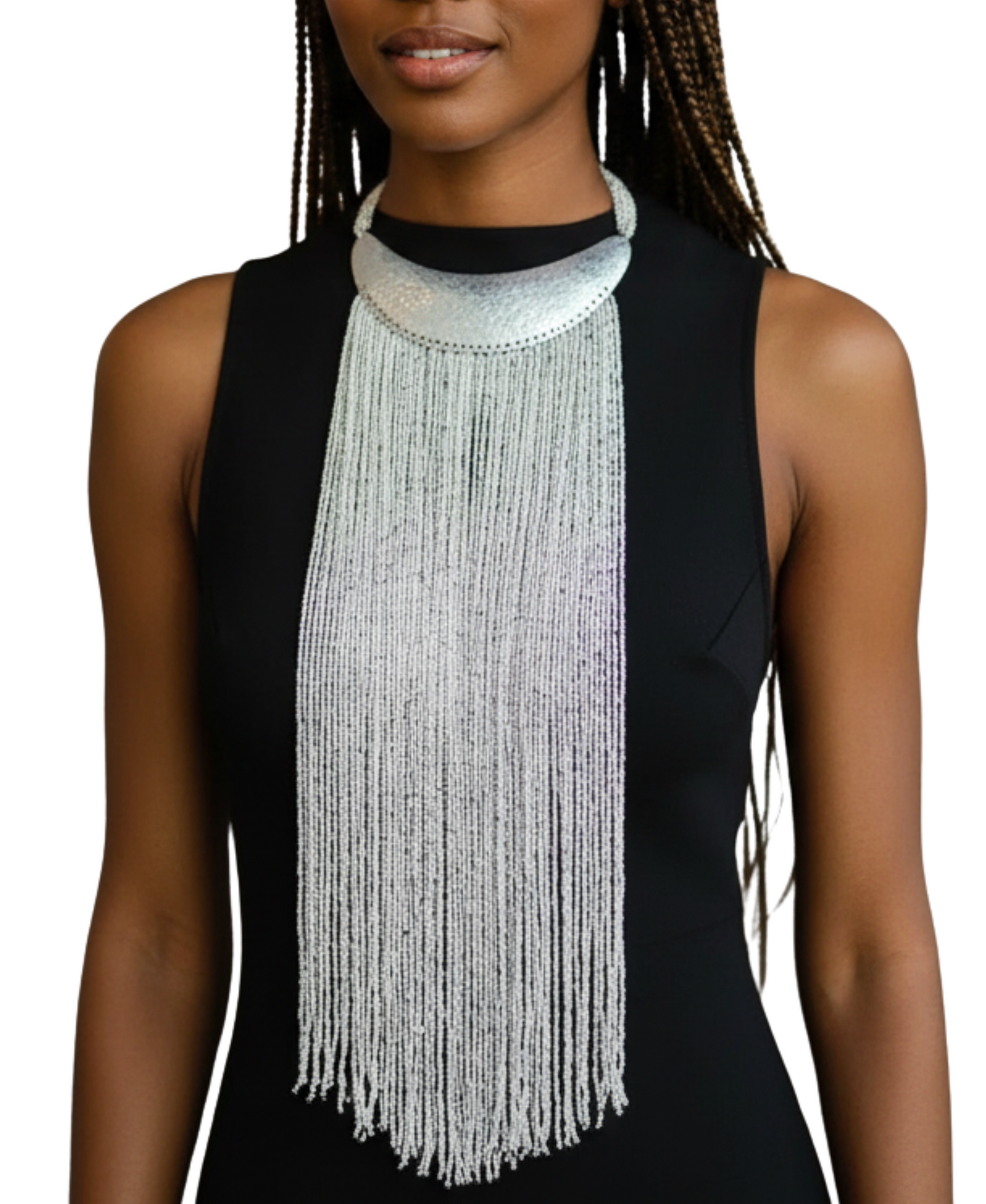 Maasai Long Beaded Statement Necklace – Handmade African Jewelry