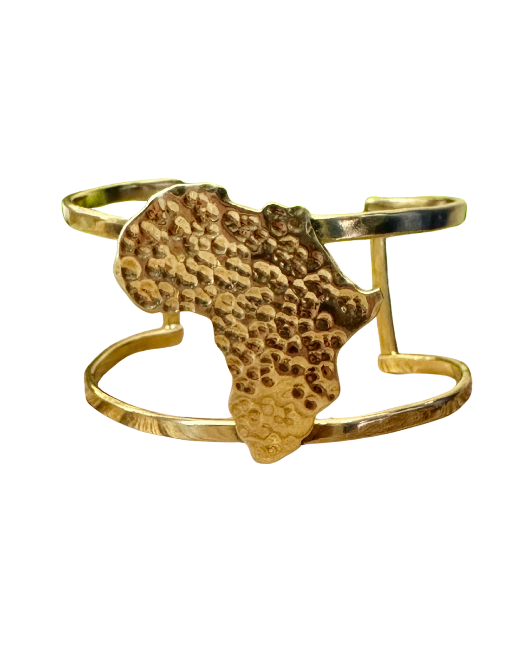 Mizizi Hammered Brass Cuff – Handcrafted Statement Bracelet Inspired by African Roots