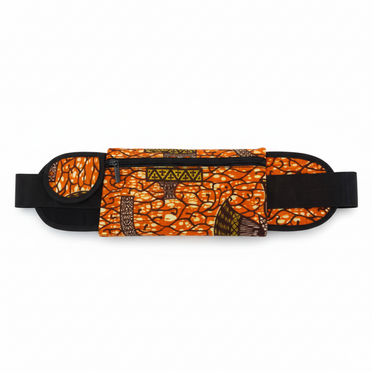 Safe Body Bag with orange and black pattern on a white background