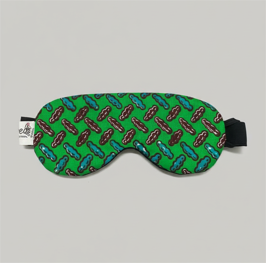 Padded Ankara Eye Mask – Soft, Comfortable & Light-Blocking Sleep Mask