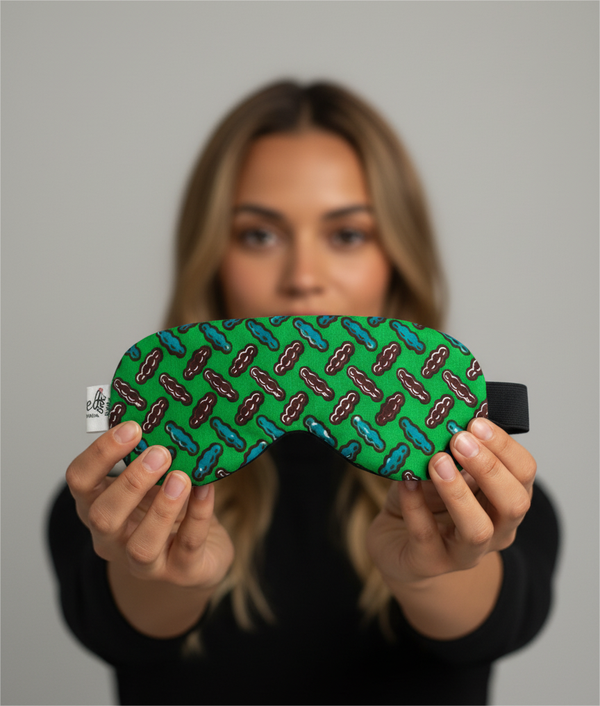 Padded Ankara Eye Mask – Soft, Comfortable & Light-Blocking Sleep Mask