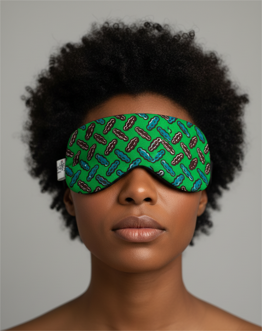 Padded Ankara Eye Mask – Soft, Comfortable & Light-Blocking Sleep Mask
