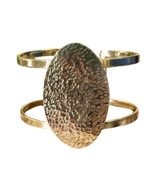 Thabiti Handmade Hammered Brass Cuff – Timeless Statement Bracelet of Strength and Elegance