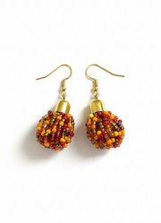 Bush Berry Earrings – Hand-Beaded Drop Earrings, Lightweight & Feminine