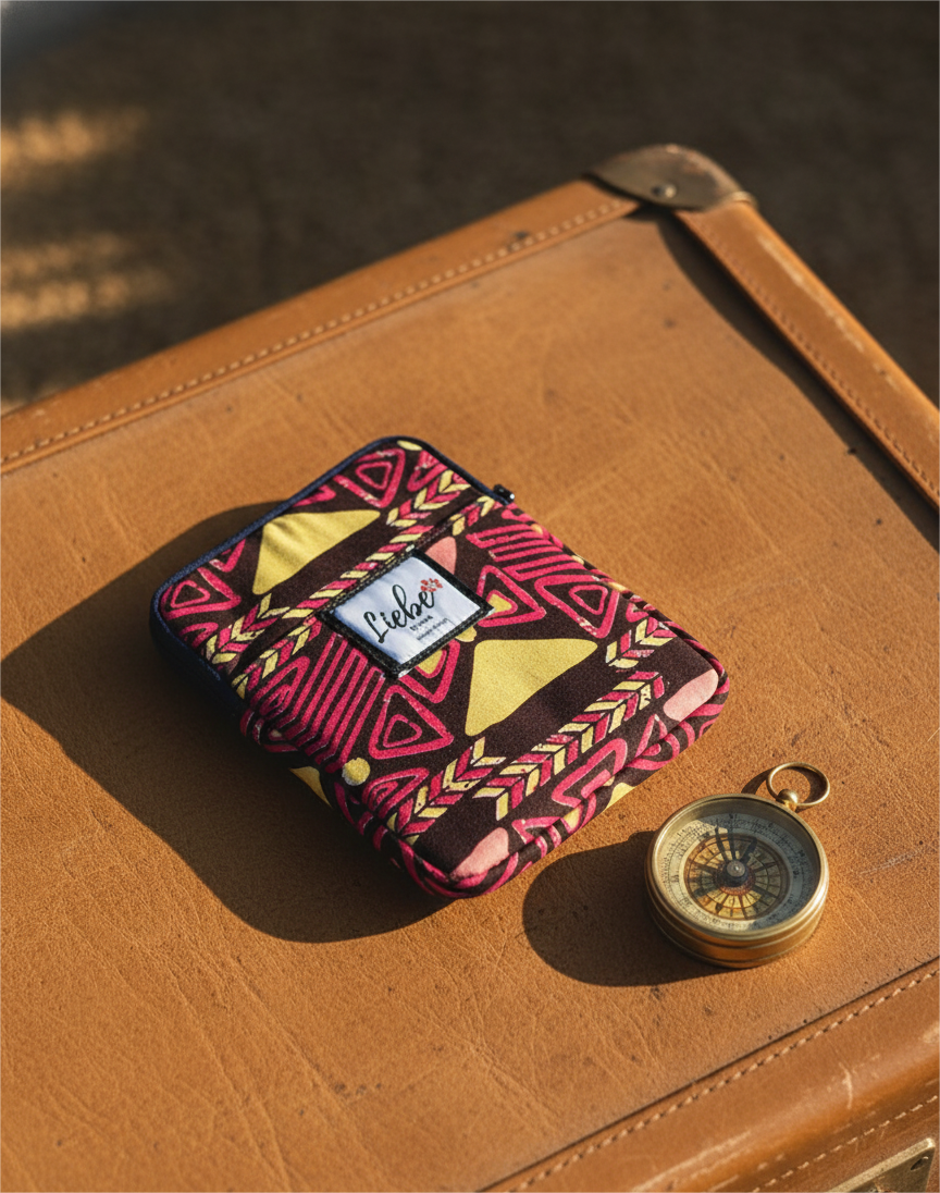 Padded Ankara Passport Holder