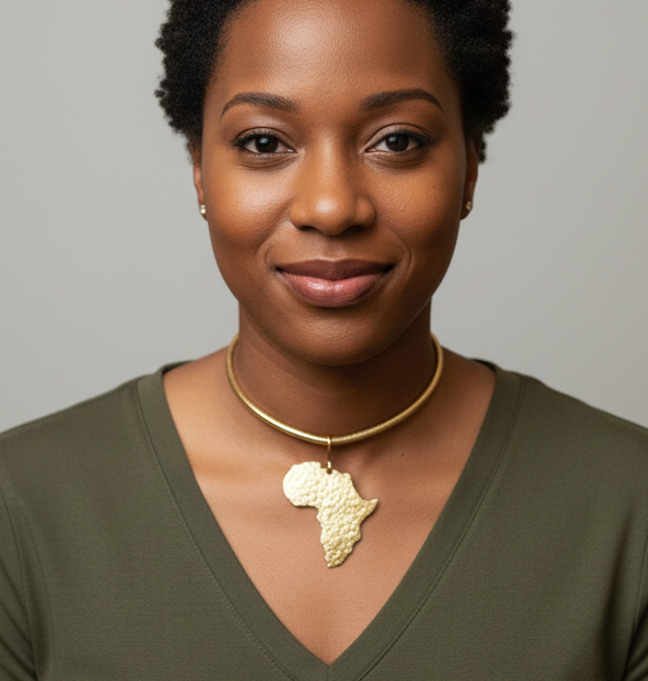 Asili Brass Necklace – Handmade African Pendant