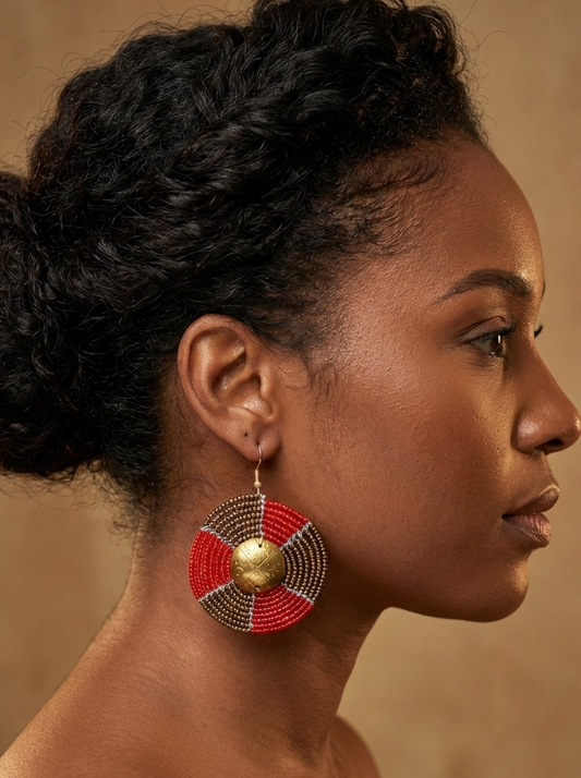 Sanaa African Beaded Earrings – Handcrafted Kenyan Statement Jewelry