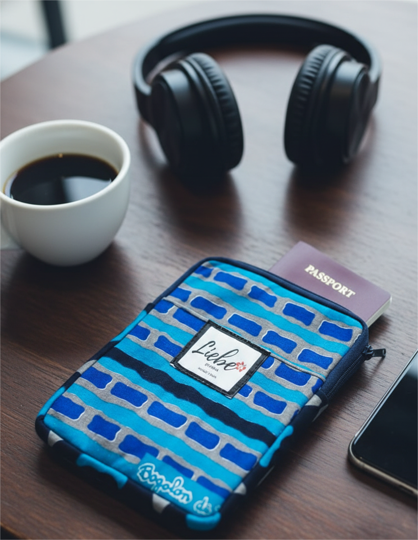 Padded Ankara Passport Holder