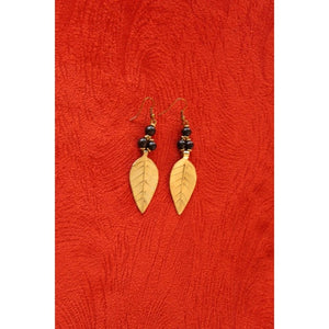 Acacia Leaf brass african earrings - KENDI AMANI