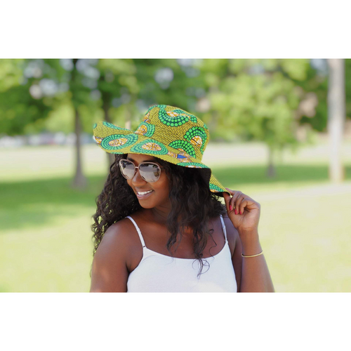 SUNSETTA™ Wakanda Beach Wide-Brim Sun Hats by KENDI AMANI - KENDI AMANI